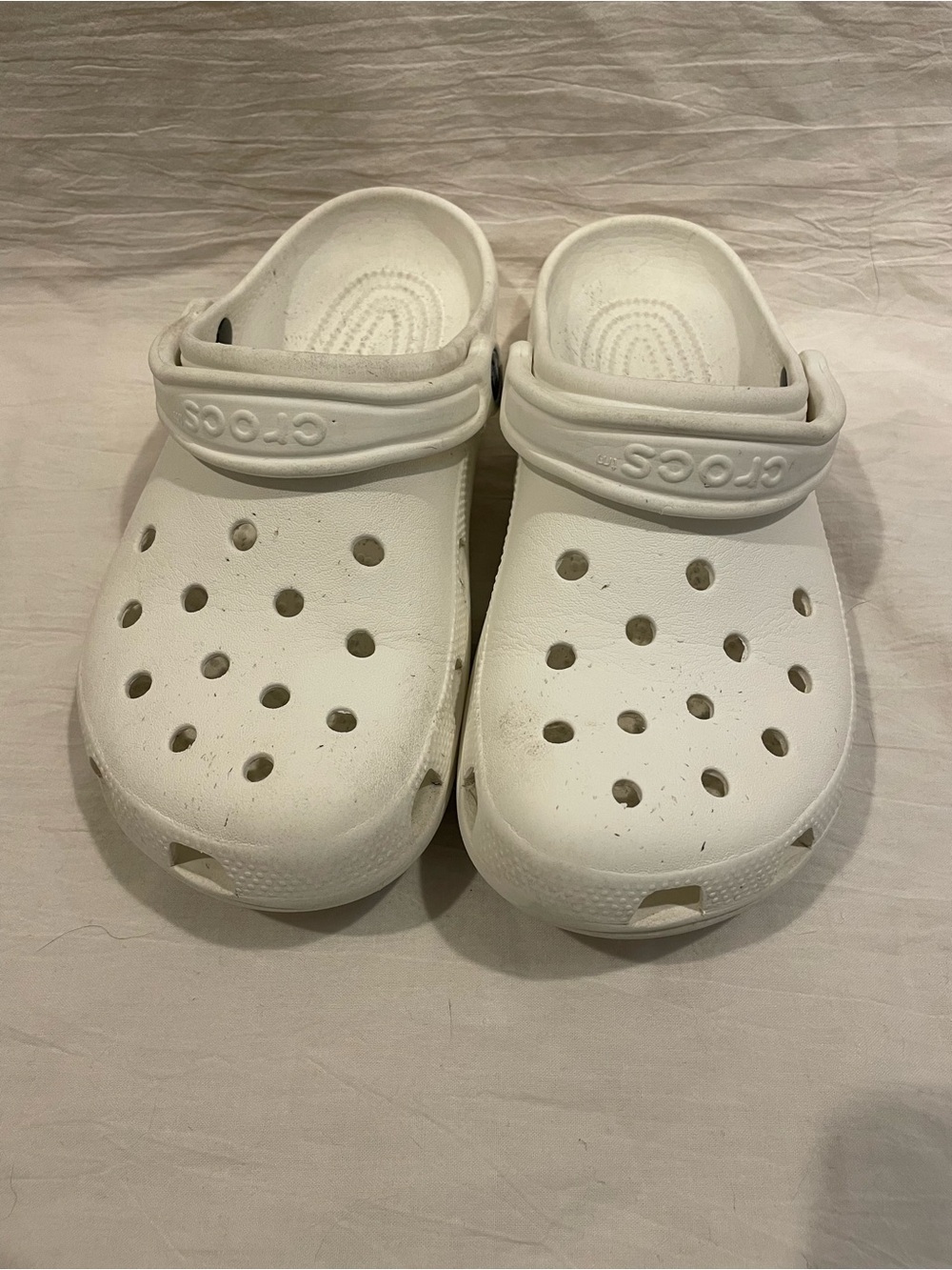 Crocs Classic Clogs White Unisex Comfort Slip On Shoes Size M7 W9